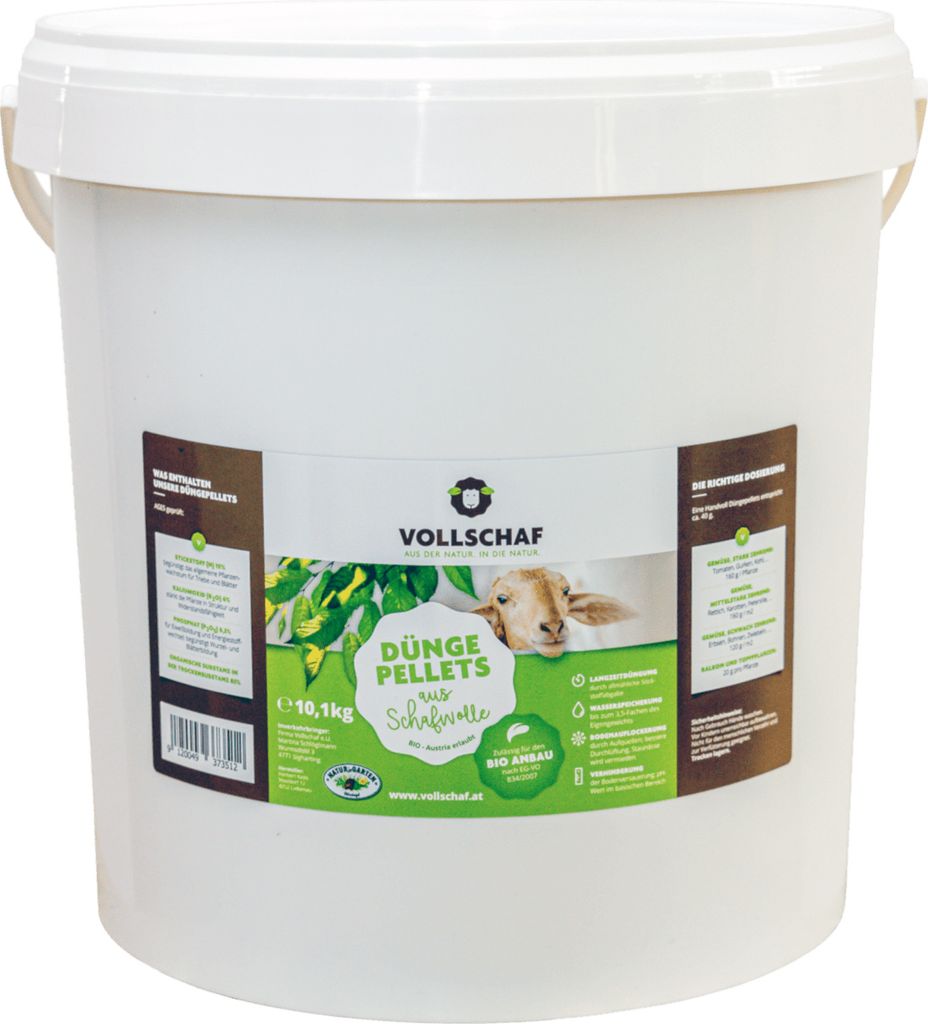 Düngepellets (10 kg Eimer) | Schafwolldünger von Vollschaf