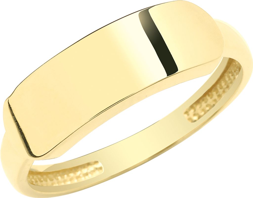 Moderner 9 Karat (375) Gold Damen - Monarchenring / Siegelring, 57 (18.1); TRS28342RSP