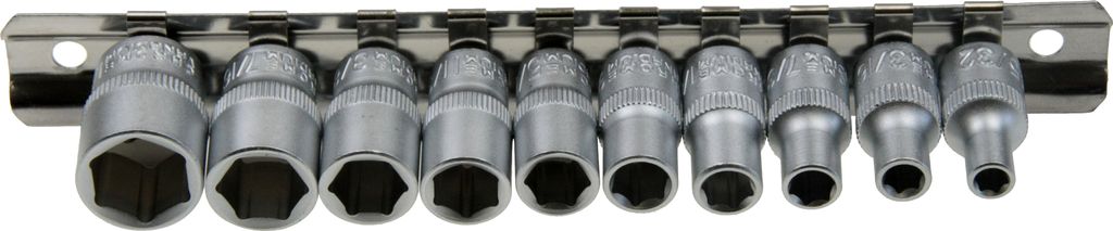 Steckschlüssel-Einsätze Stecknuss 5/32-1/2 SAE ZOLL ZÖLLIG 1/4"-Antrieb 10-tlg.