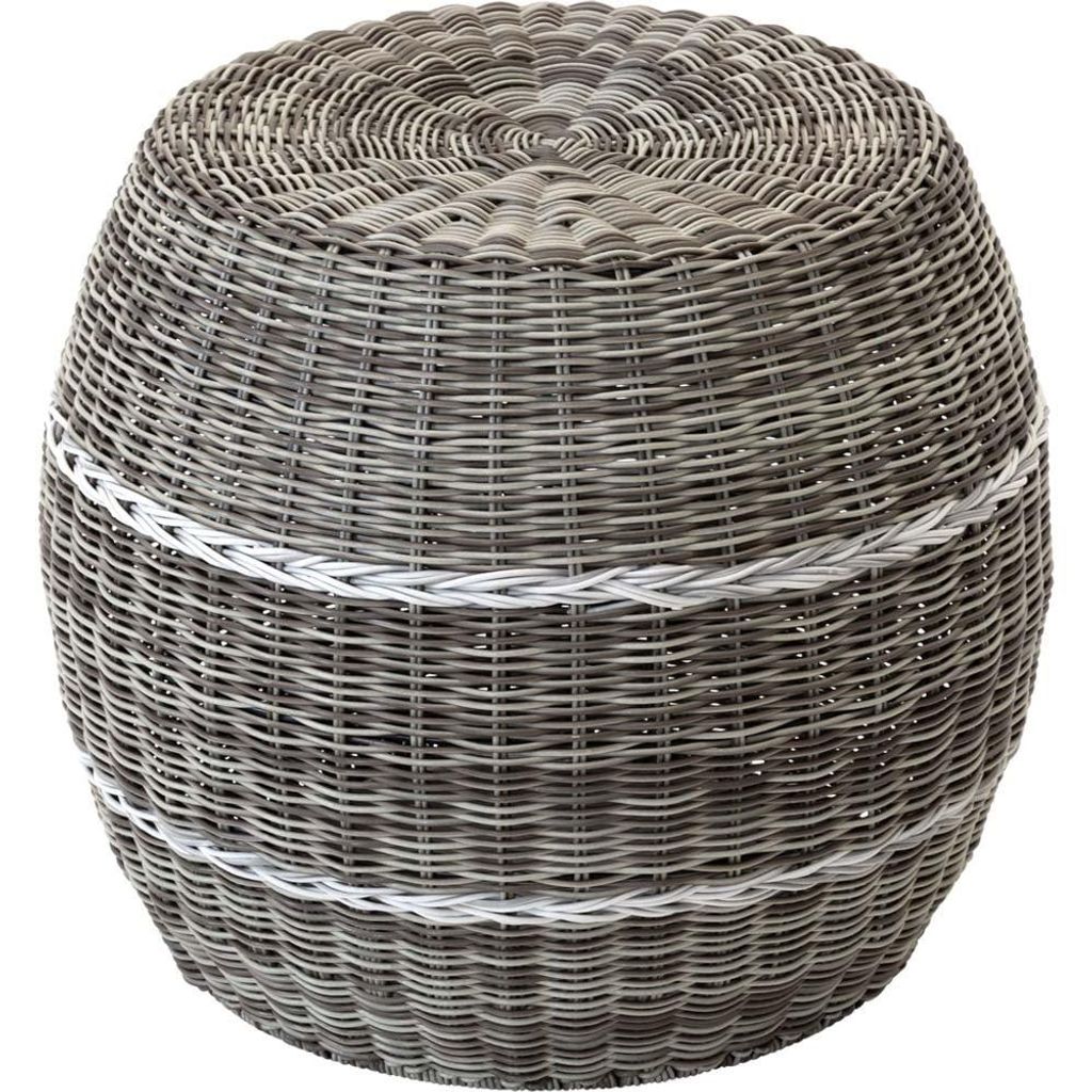 Hocker Fußhocker LAOS Rattan beige Ø46x40cm