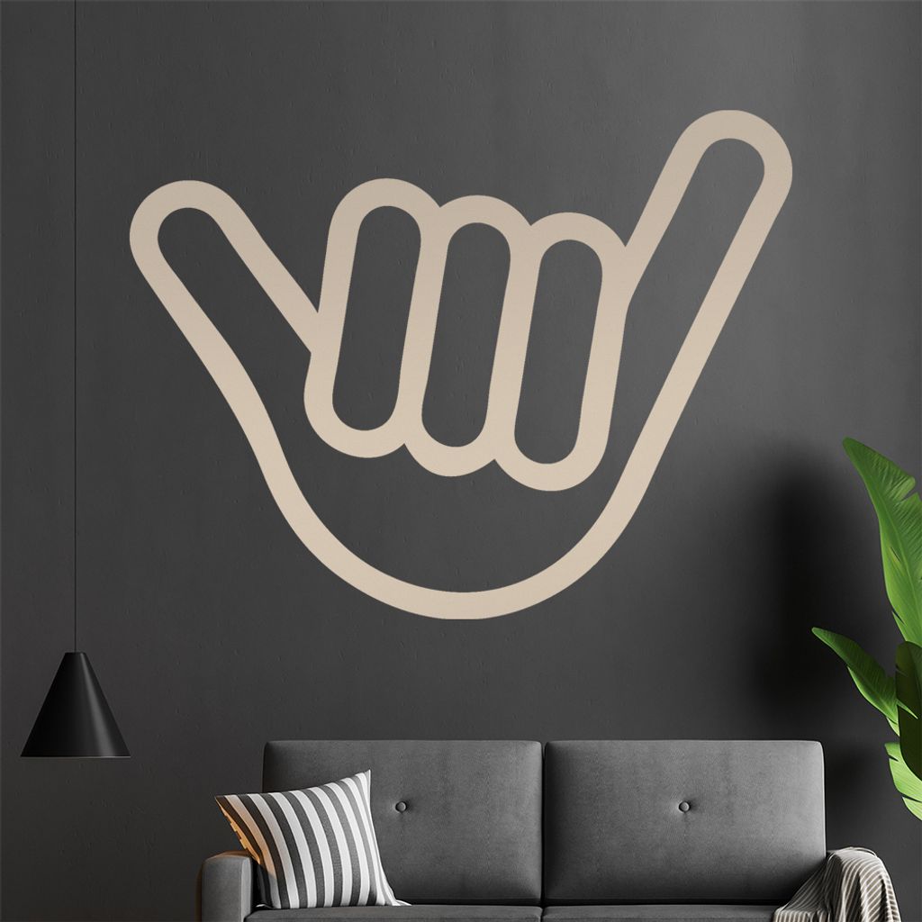 Hang Loose Wandtattoo in 6 Größen - Wandaufkleber Wall Sticker - Dekoration, Küche, Wohnzimmer, Schlafzimmer, Badezimmer