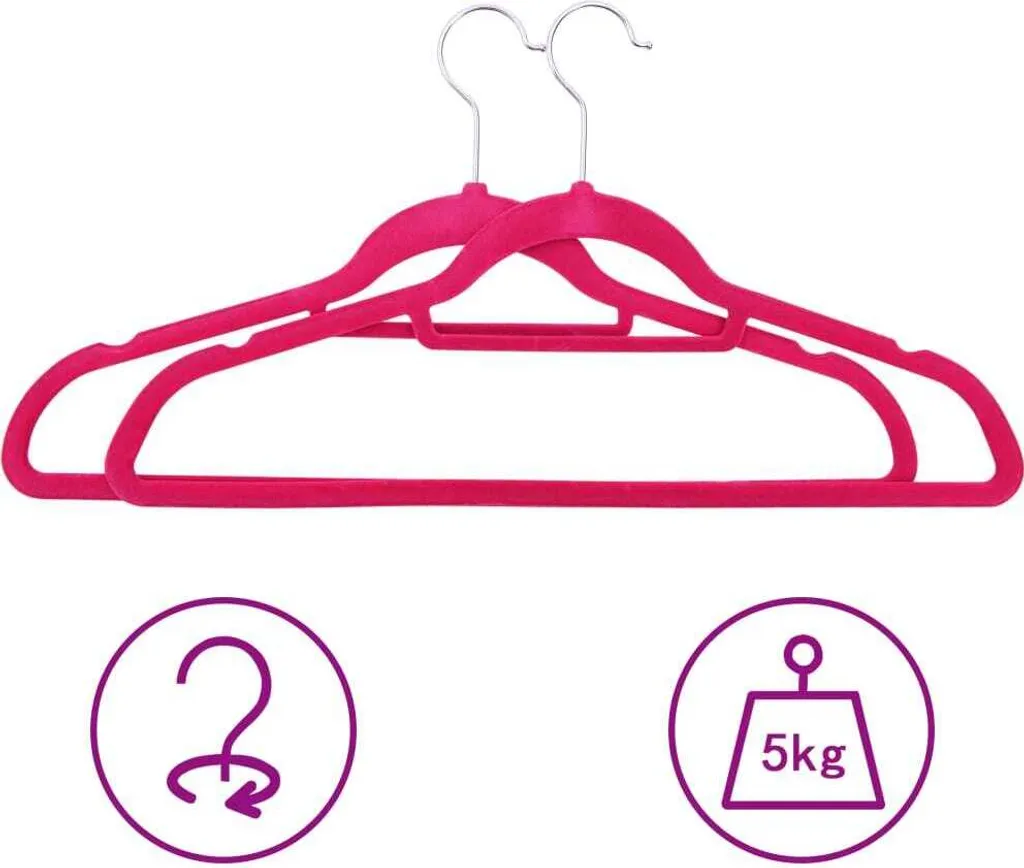 3 Grucce Per Pantaloni In Velluto Rosa Myfolrena - Antiscivolo E Salvaspazio - Appendini Multipli Per Jeans, Sciarpe E Cravatte