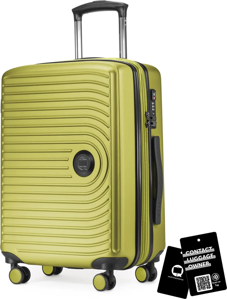 Trolley Mitte 55L XL Felce: Bagaglio a Mano Rigido Estensibile con TSA