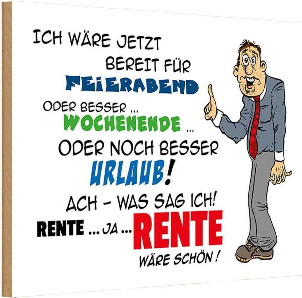 vianmo Holzschild 20x30 cm Bereit für Feierabend Rente Dekoration