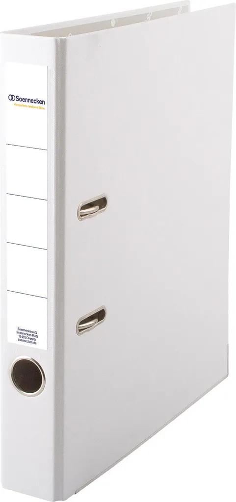 Classeur 3340 Soennecken 50mm Blanc | Classeur A4 PP Durable Sans Fissure