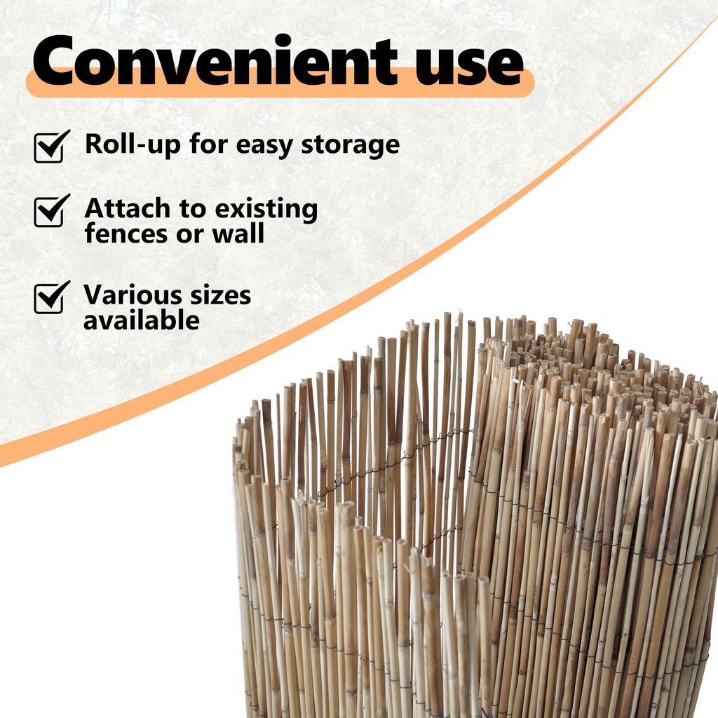 Möbel Garten Schilfrohrzaun 300x160 cm - Metallzäune 42001756