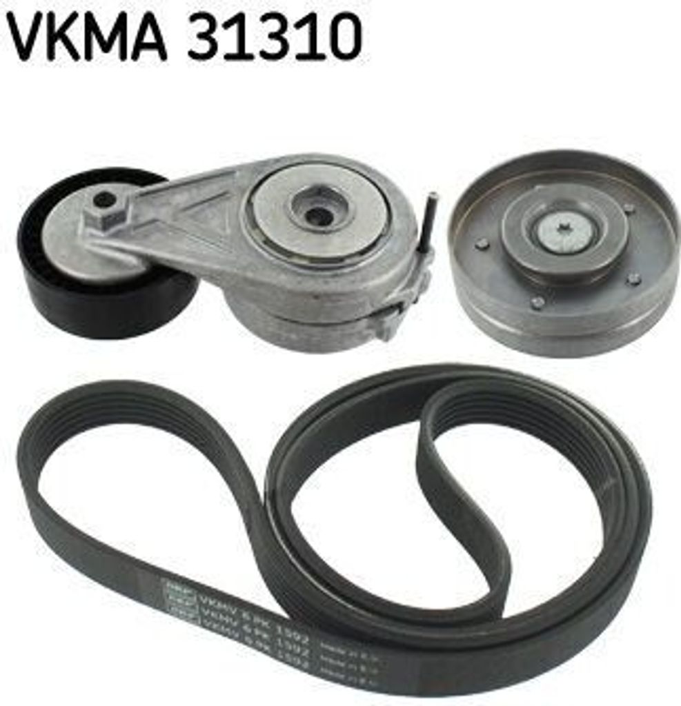 SKF VKMA 31310 Keilrippenriemensatz OE 06H903133F kompatibel mit A4 8K, A5 8T, A5 8F, Q5, Exeo