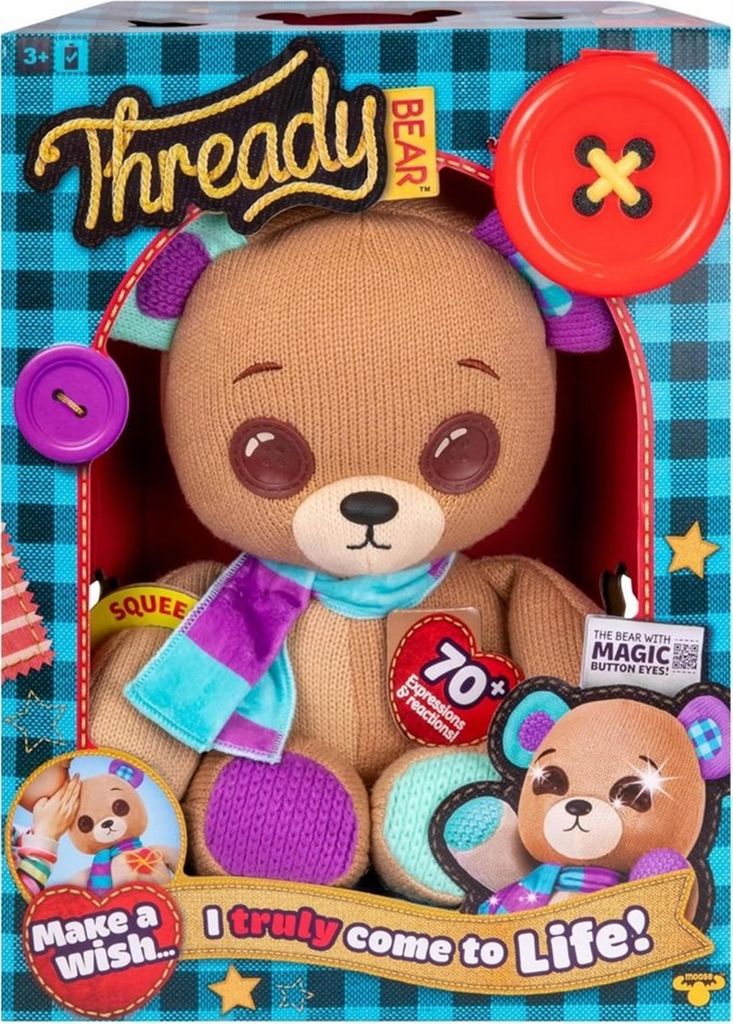 Ourson interactif THREADY BEAR 35 cm 70 REACTIONS Parle et Image du produit 