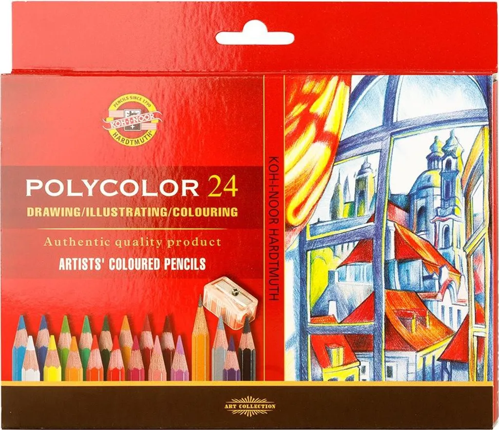 Matite Colorate Professionali Polycolor Koh-I-Noor - Box 24 Colori