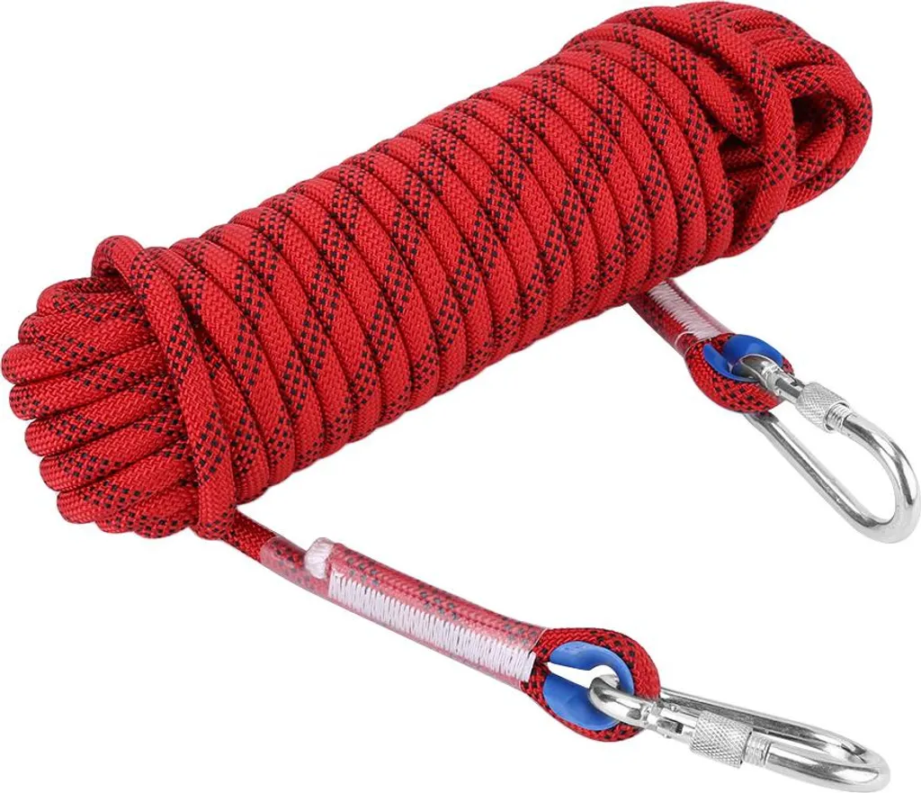 Longe de Paracorde en Nylon Rouge 20 mètres - Corde de Sécurité 12mm