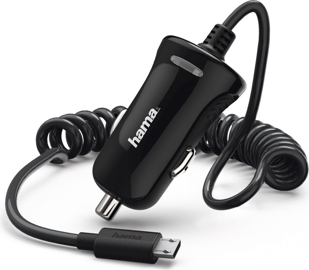 Hama -Ladegerät für Fahrzeug mit Kabel, Micro USB, 2.4 und