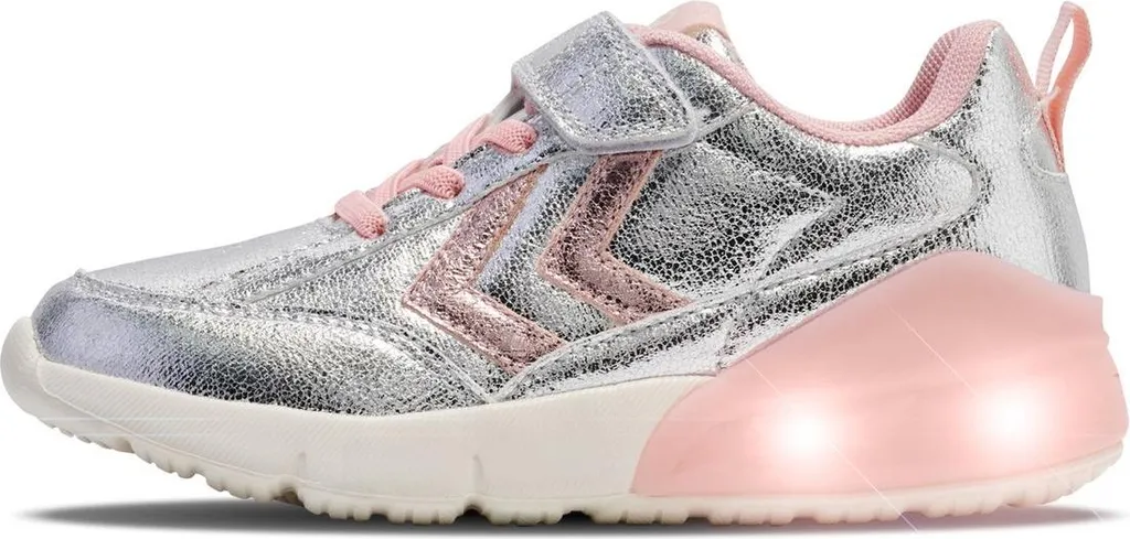 Baskets Hummel Daylight Glitter Jr Argentées 28 avec Fermeture Velcro