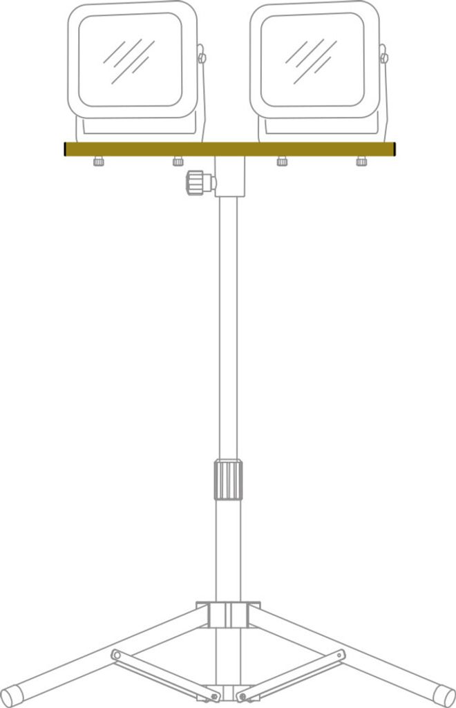 Brennenstuhl Stativ Querträger CB 70 für zwei Baustrahler pro Stativ max. 10 kg