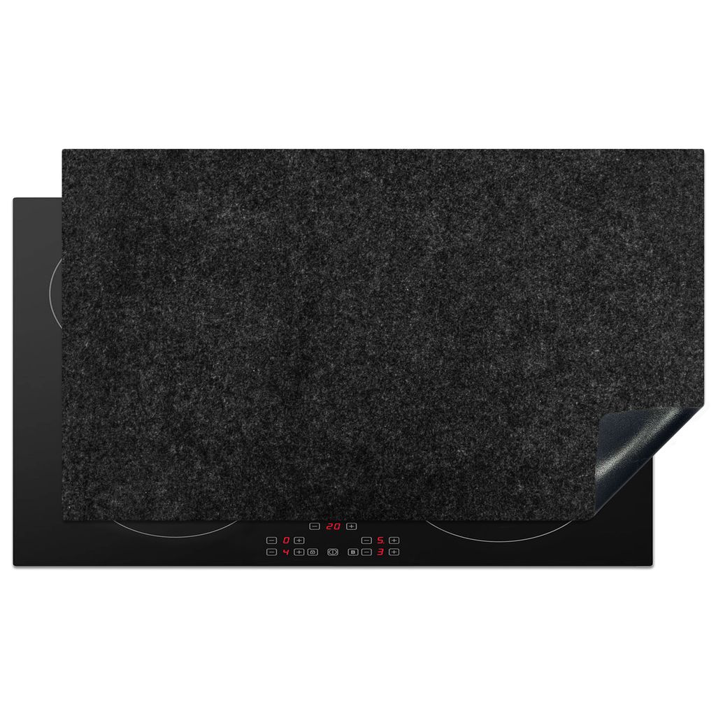 KitchenYeah Herdabdeckplatte Granit - Schwarz - Granitstruktur - Dunkel , 91x52cm, Küche Deko, Glaskeramikkochfeld Herdabdeckung, Abdeckplatte f...