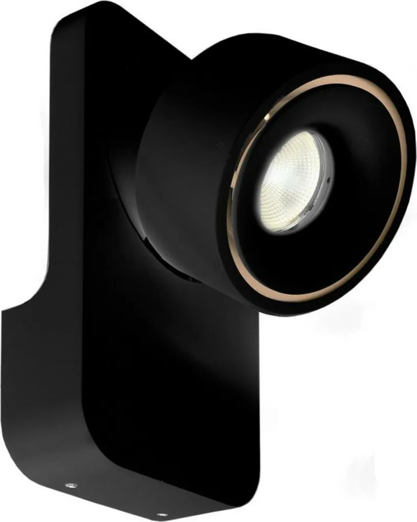 Applique noire 3000K Uni II Deko-Light 670 lumens 120mm finition robuste