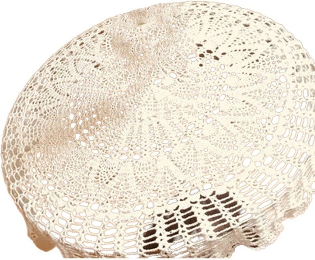 Tischläufer Baumwolle Runde Vintage Spitzen Tischdecke 65-70 cm