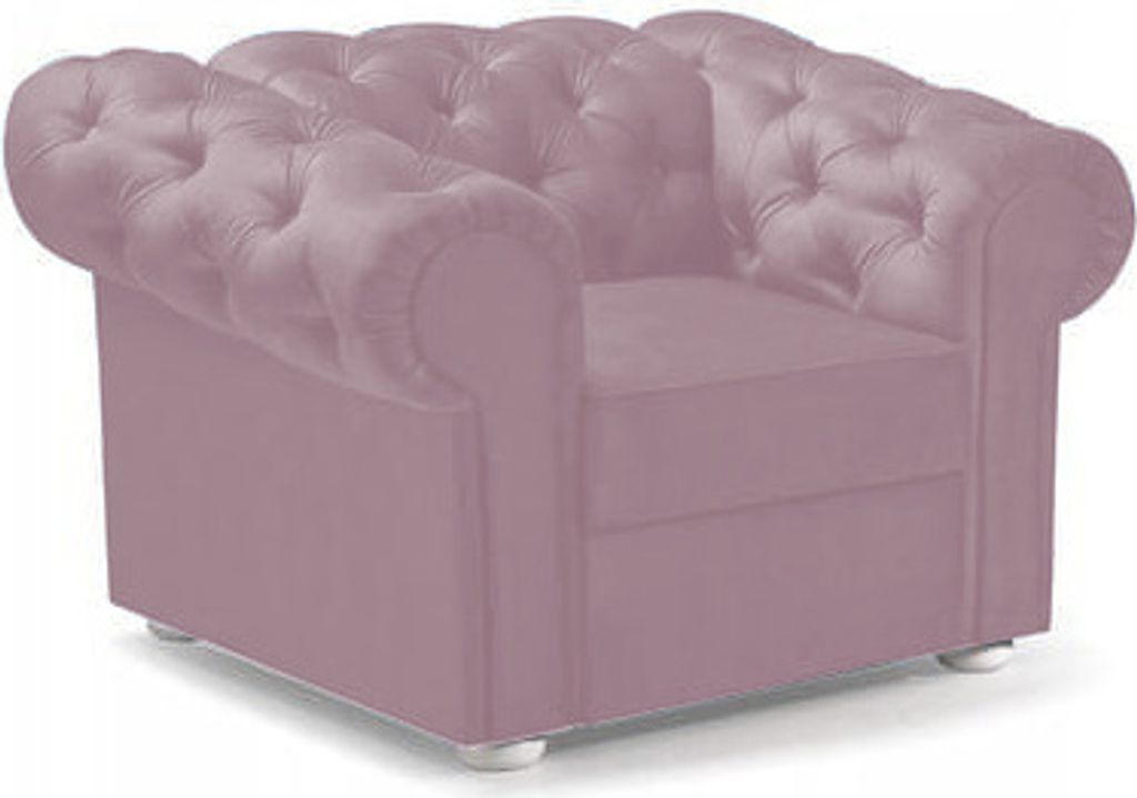 BEQUEMER ELEGANTER VALENTINO SESSEL FÜR DAS WOHNZIMMER (Rosa - Kronos 27)