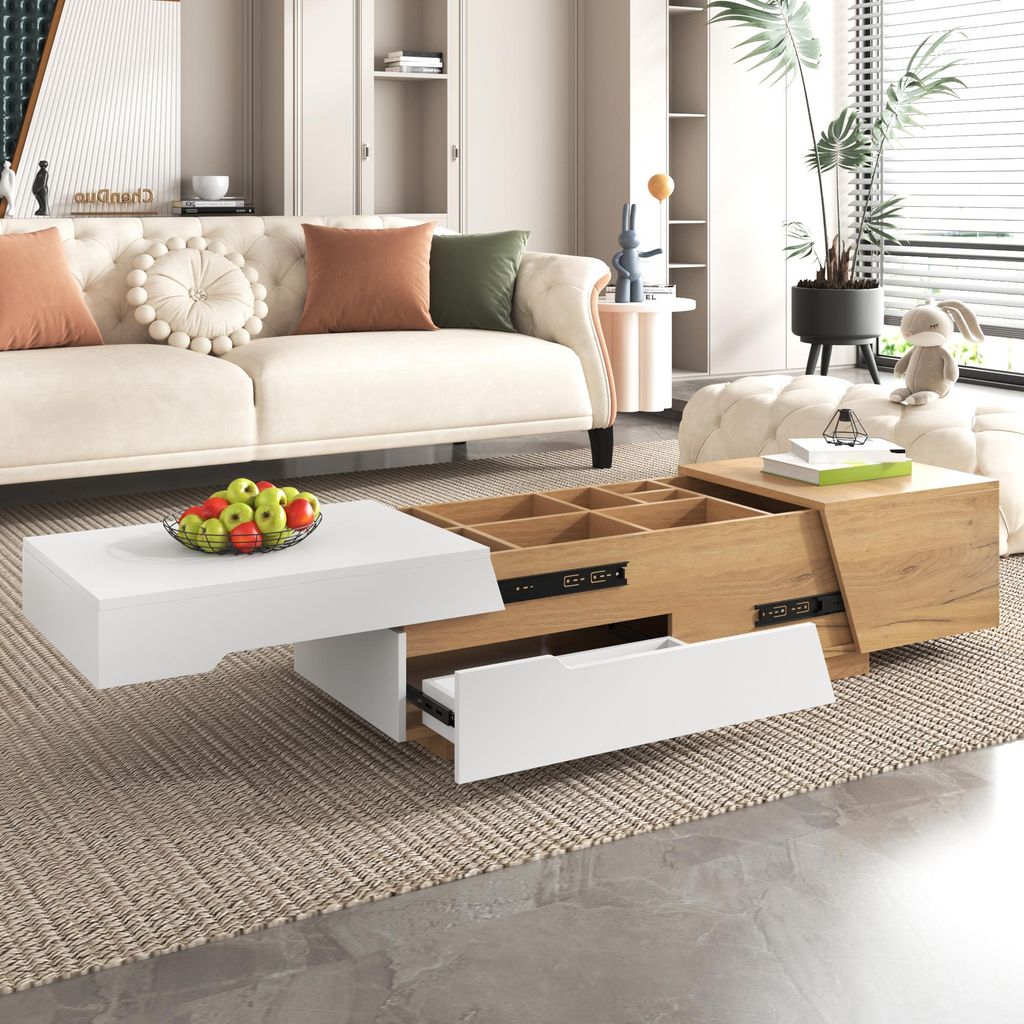 MODFU Table Basse De Salon - Avec Mécanisme Glissant et Image du produit 