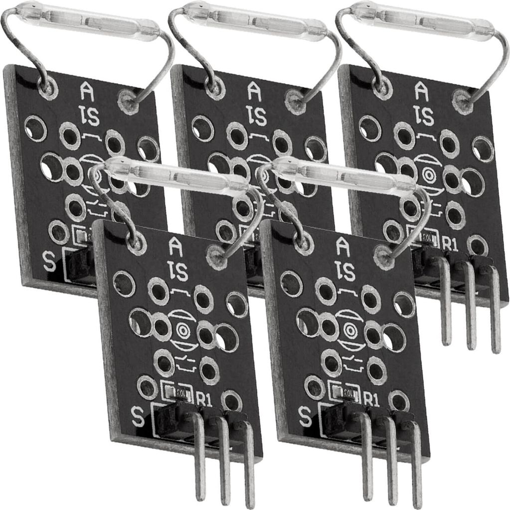 AZ-Delivery Sensoren KY-021 Magnet Schalter Mini Magnet Reed Modul Sensor, 5x Modul