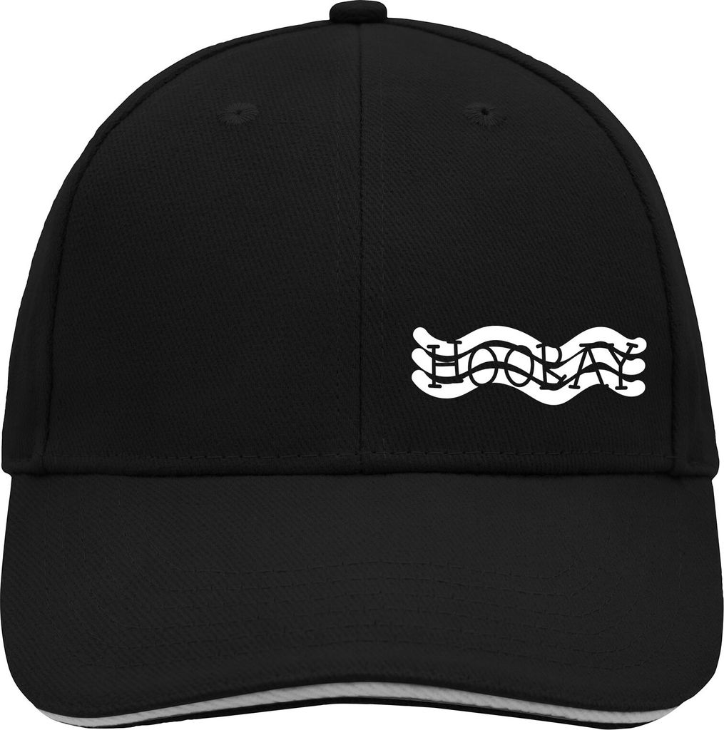 Huuraa Cappy Mütze Hooray Hurra Black/Light Grey Baumwolle 6-Panel Kappe Geschenkidee