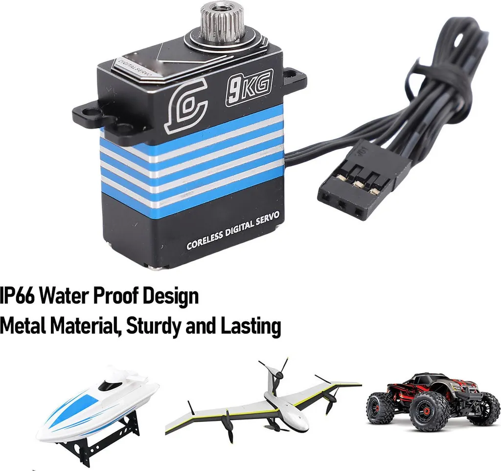 Micro Servo RC 9kg Étanche IP66 : Fini les Pignons Plastique Cassés
