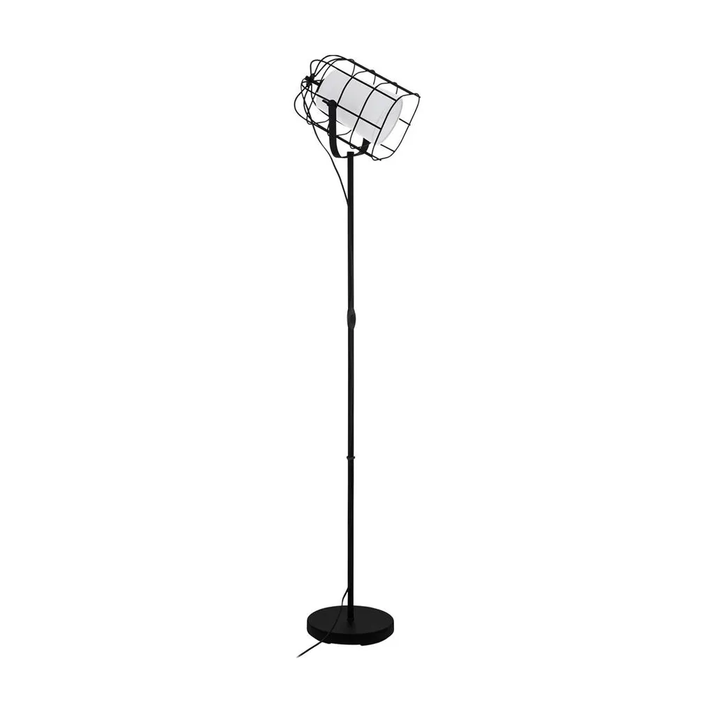 Lampadaire sur Pied avec Abat-jour Blanc Textile pour un Éclairage Doux