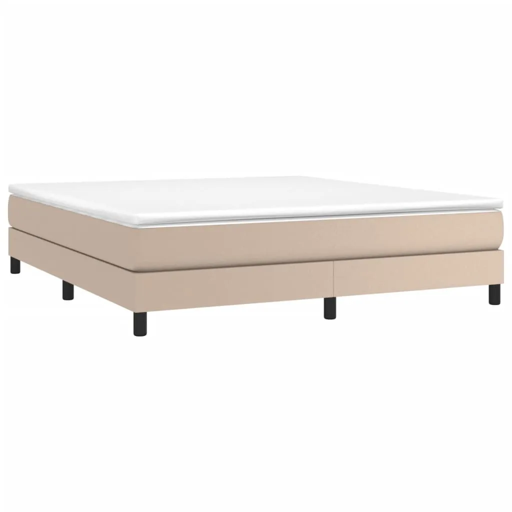 Sommier boxspring 160x200 cm cappuccino pour finir avec le mal de dos