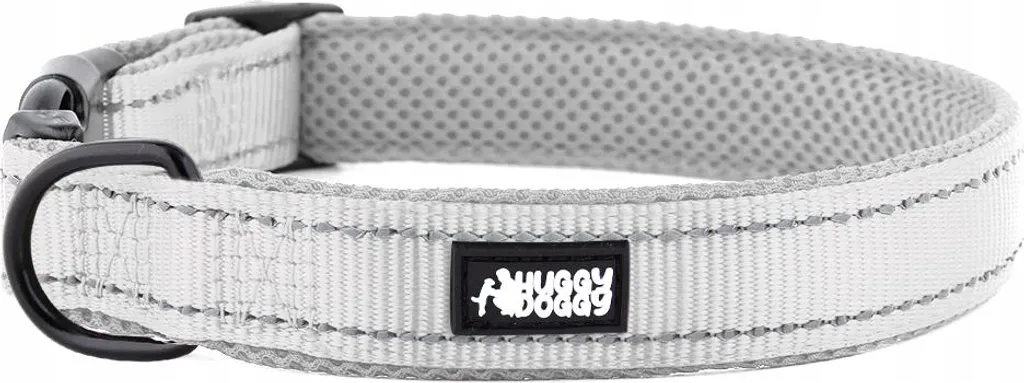 Collare Jack Russell HUGGY DOGGY Grigio Riflettente S - Stile e Sicurezza