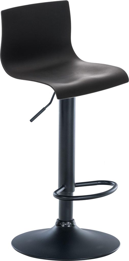 Barhocker Hover Kunststoff, Farbe:grau, Material Gestell:Metall matt schwarz