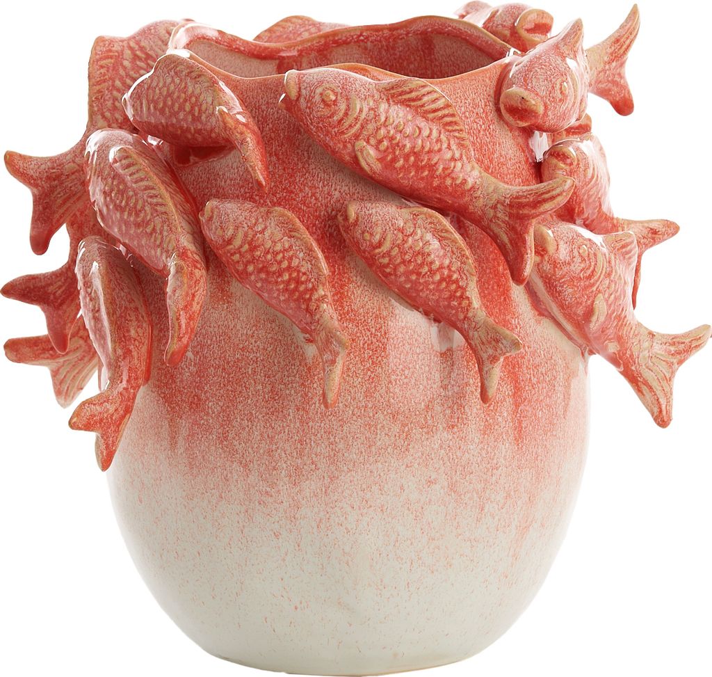 Light & Living - Vase FISCH - 29x28,5x27cm - Rot Produktbild 