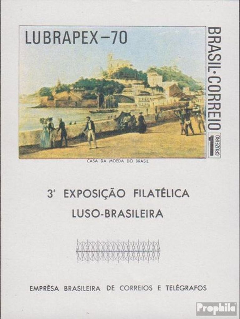 Briefmarken Brasilien 1970 Mi Block27 (kompl.Ausg.) un Briefmarkenausstellung