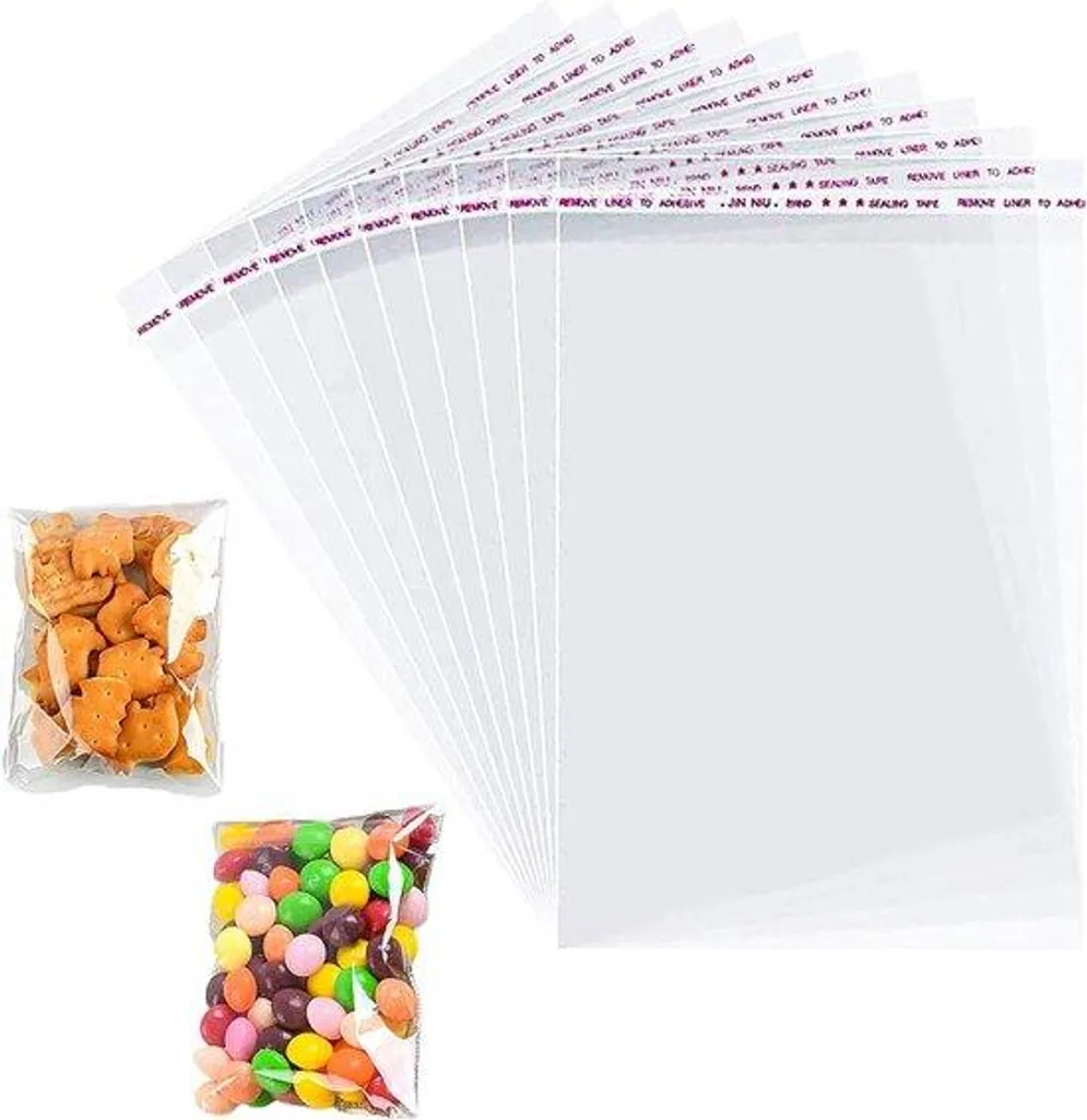 Sacs de confiserie transparents 10x18 cm pour bonbons et petits chocolats