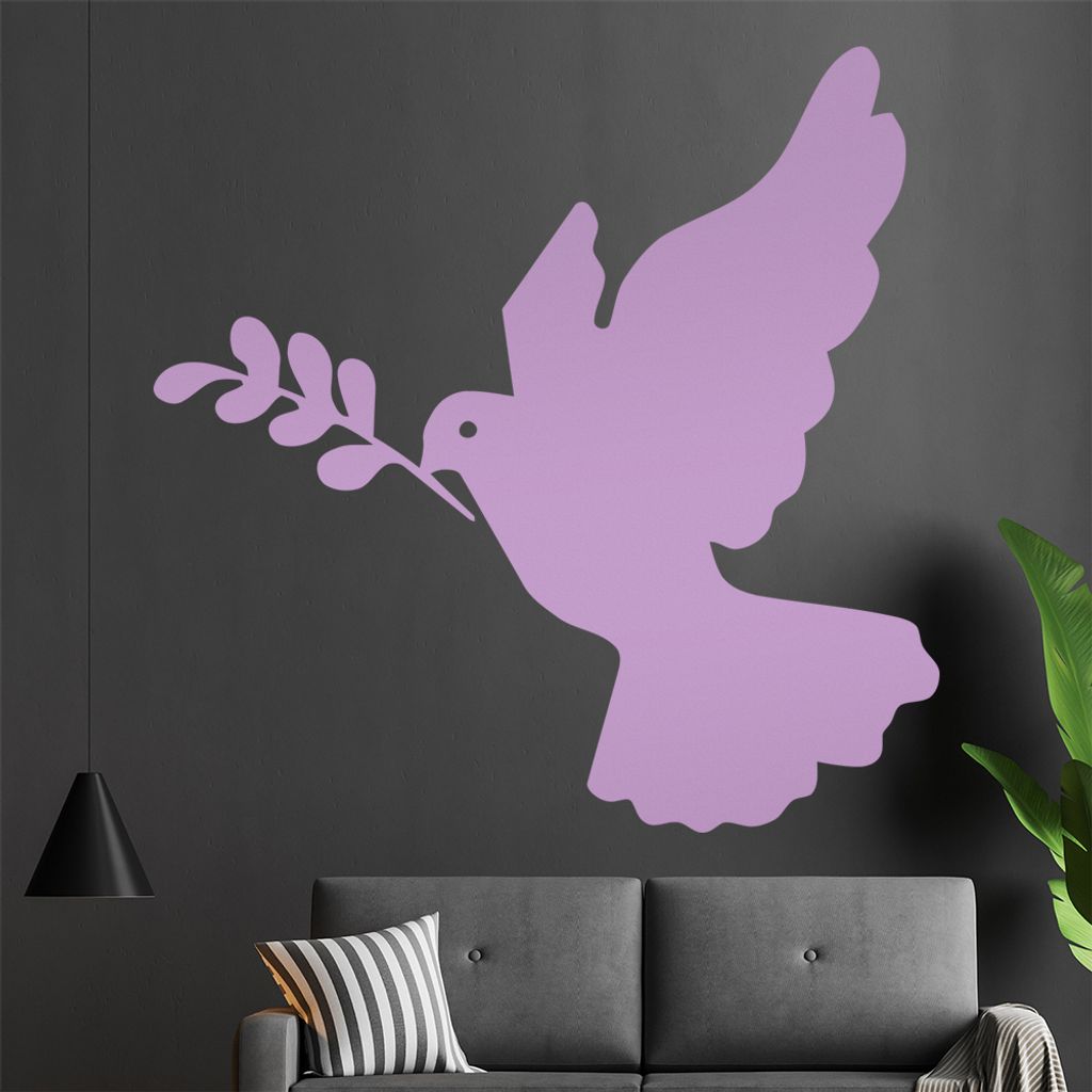 KIWISTAR Friedenstaube - Vogel Weiß Peace Waffenruhe Partnerschaft Wandtattoo in 6 Größen - Wandaufkleber Wall Sticker - Dekoration, Küche, Woh...