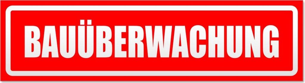Bauüberwachung invertiert Magnetschild Schild magnetisch