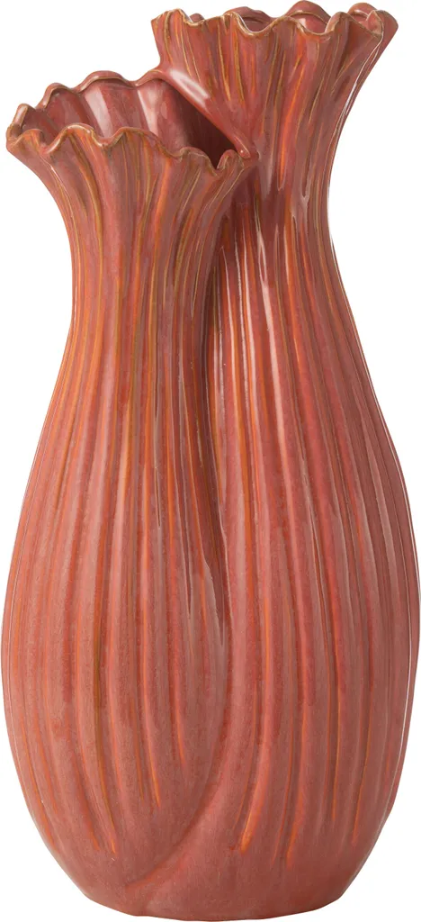 Vase Incassable de Style J-Line Botanica Cuivre Rose - Décor Durable