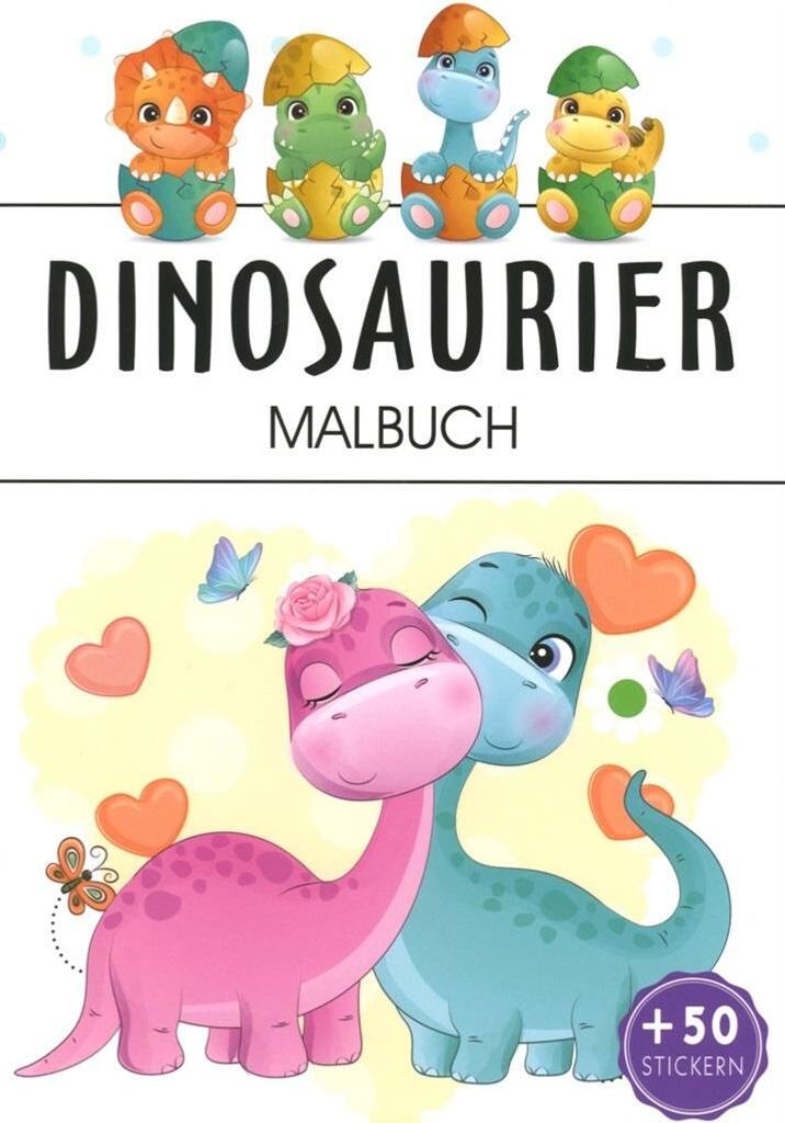 Dinosaurier Malbuch für Kinder - z 50 stickerami