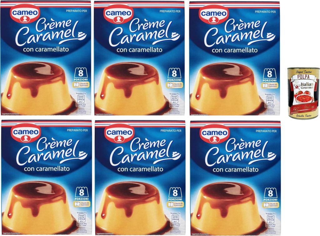 Cameo Crème Caramel Mix mit karamellisiertem, leicht zuzubereitendem Dessert, enthält 2 Beutel Dessertmix und 2 Beutel karamellisiertes, 8 Portio...