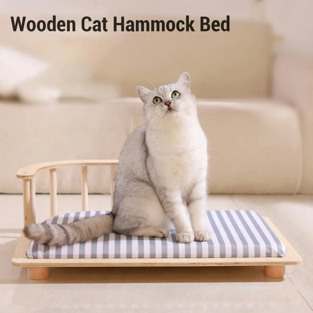 Couchage surélevé en bois avec coussin chaud - Idéal petit chien