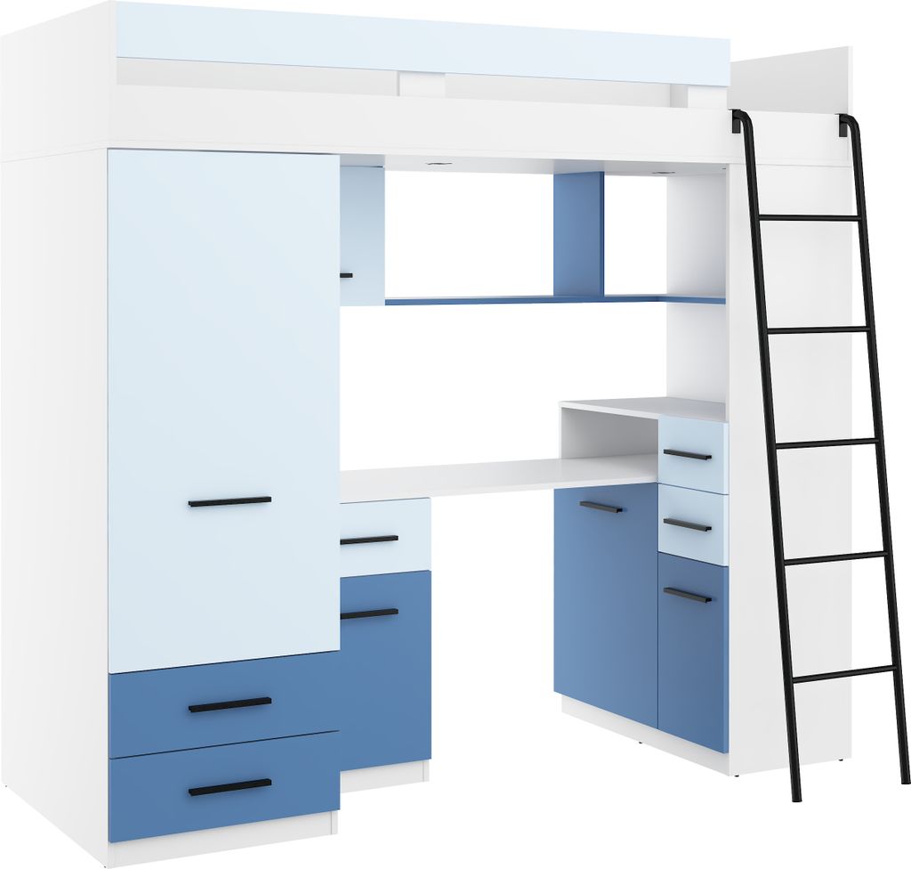 Hochbett SMYK R Etagenbett Schlafzimmer-Sets Schreibtisch Produktbild 