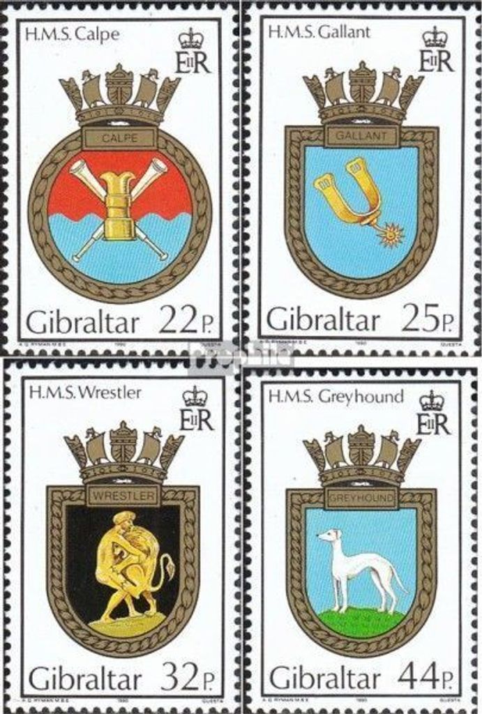 Briefmarken Gibraltar 1990 Mi 602-605 (kompl.Ausg.) postfrisch Wappen