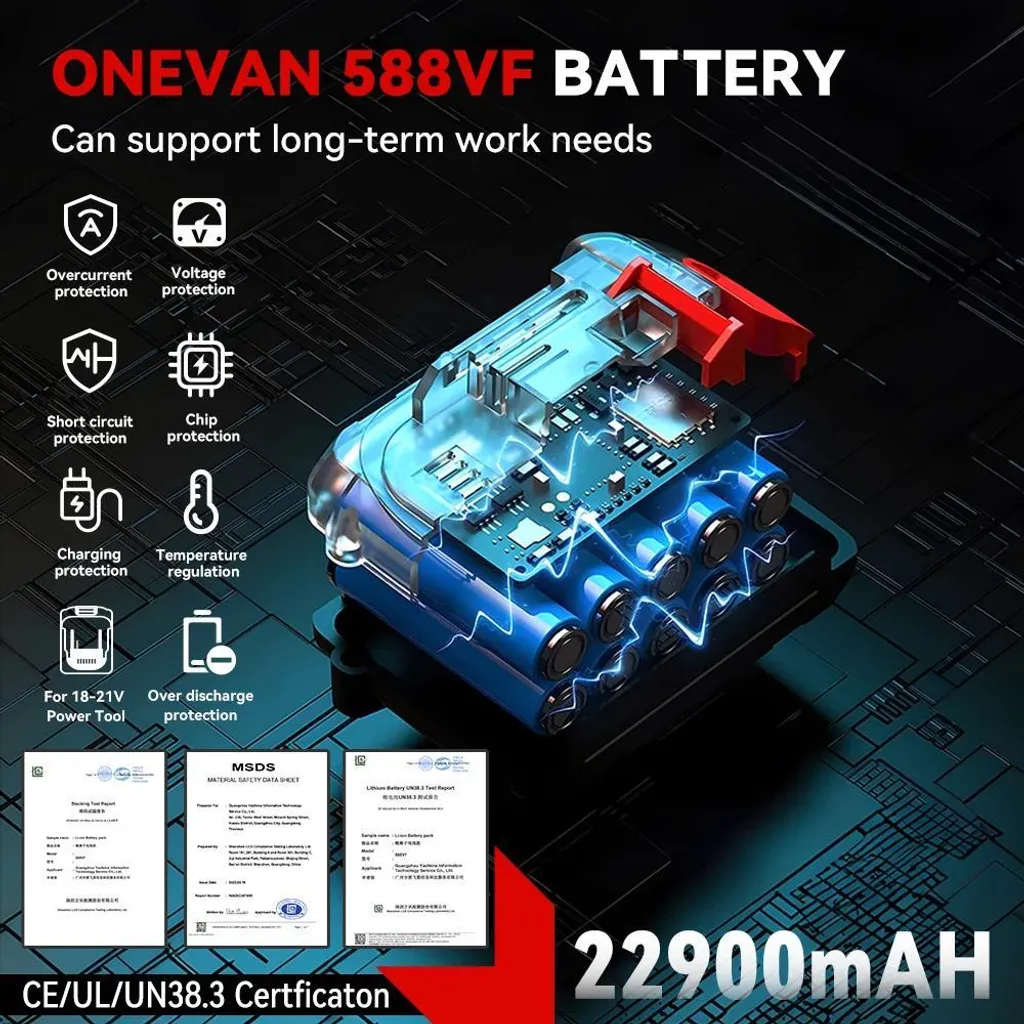 Batterie 21V Compatible 18V pour Visseuse - Solution Pack 22900mAh + Charge - 7