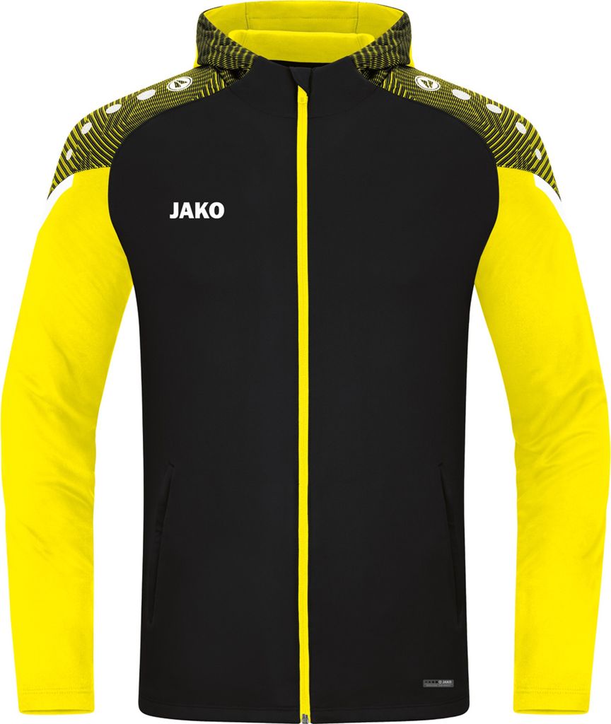 JAKO Kapuzenjacke Performance schwarz/soft yellow 4XL