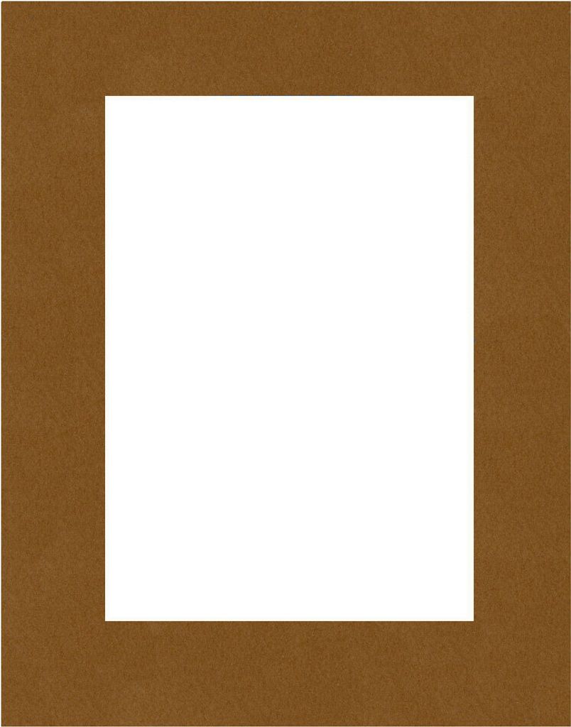 HNFD Fertig Passepartout 21 x 29,7 cm auf 13 x 18 cm mittelbraun