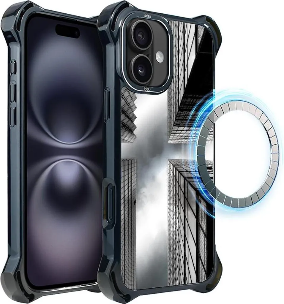 IBIZU DropGuard Ultra iPhone 16 Plus Cover MagSafe Noir City Skyscraper