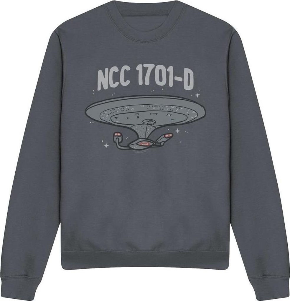 Star Trek - "The Next Generation" Sweatshirt für Herren/Damen Uni TV12147 (S) (Schwarz)