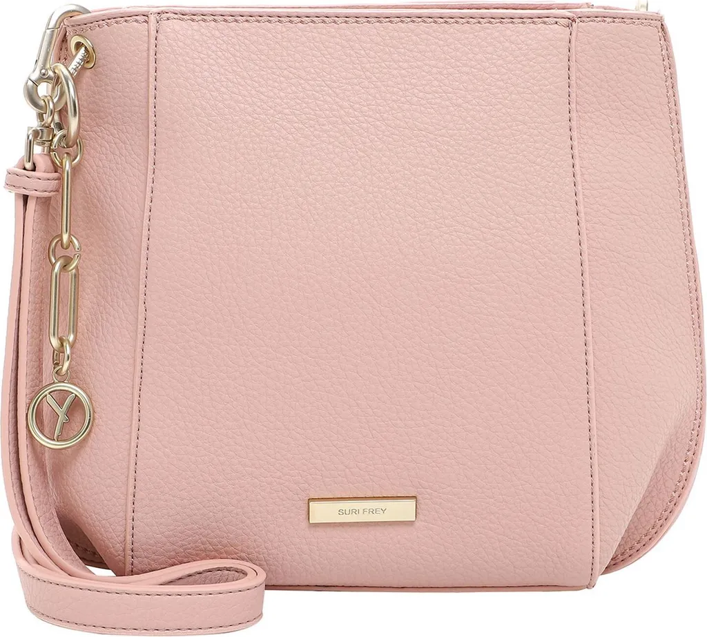 Sac à épaule en similicuir souple avec bandoulière réglable rose