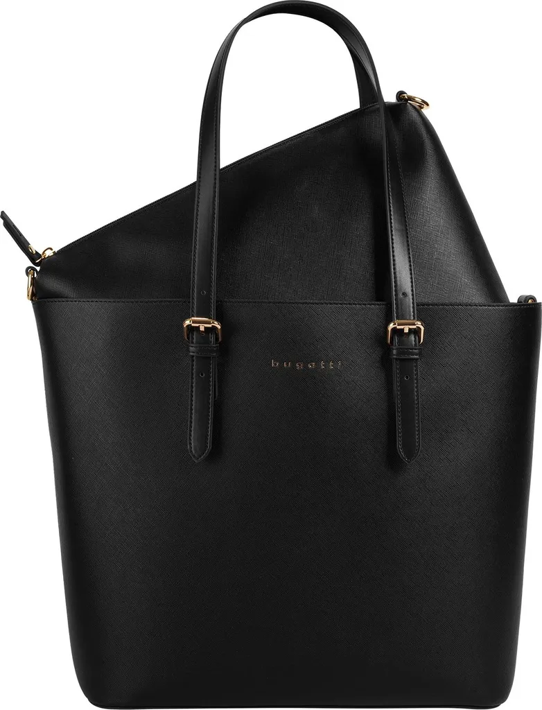 Fini les sacs rayés avec le cabas bugatti Ella Saffiano Noir robuste - 14