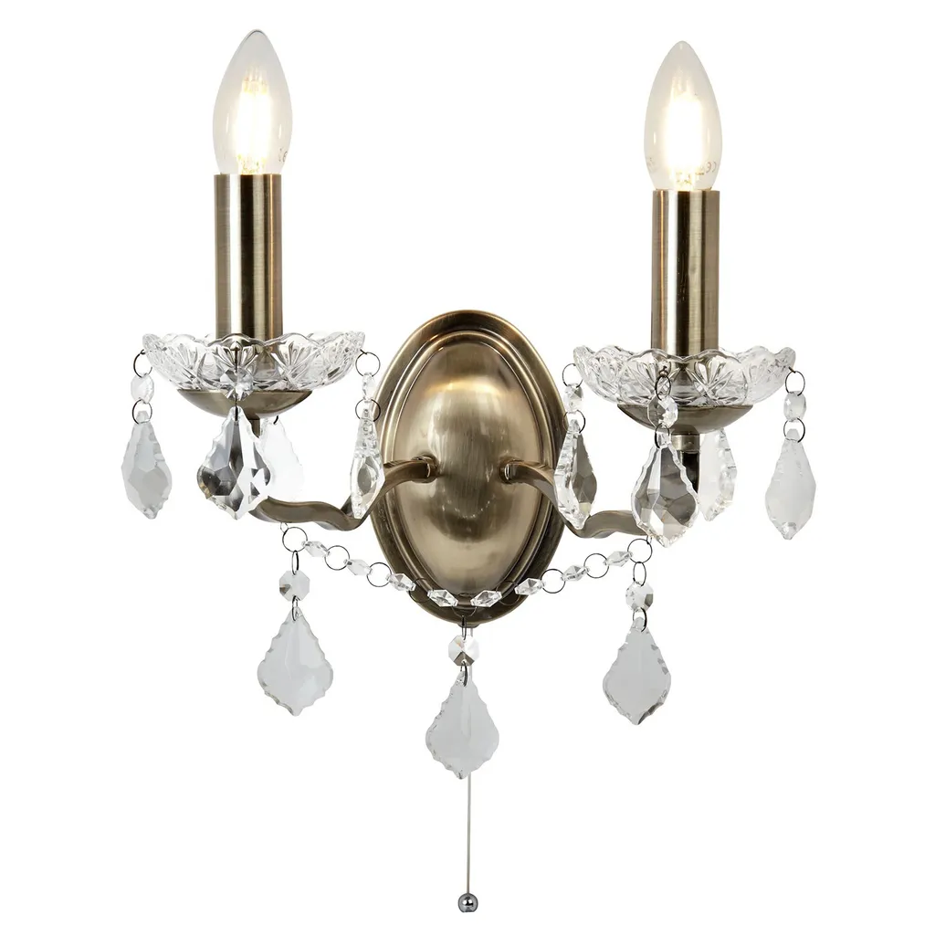 Sublimez vos murs ternes avec l'applique en laiton et cristal PARIS
