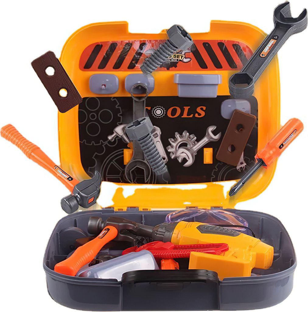 Werkzeug-Set für Kinder,Reparatur-Werkzeugspielzeug-Set,Sichere Materialien,Bildungswert Spielzeugwerkzeugset,37-teilig