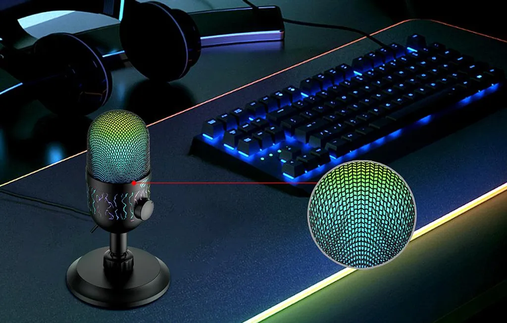 Micro Gaming USB Havit GK52 - Microphone de Bureau avec Rétroéclairage - 6